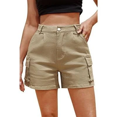 shorts Women's High Waist Classic Fit Cargo Shorts with 4 Pockets Target $37.99