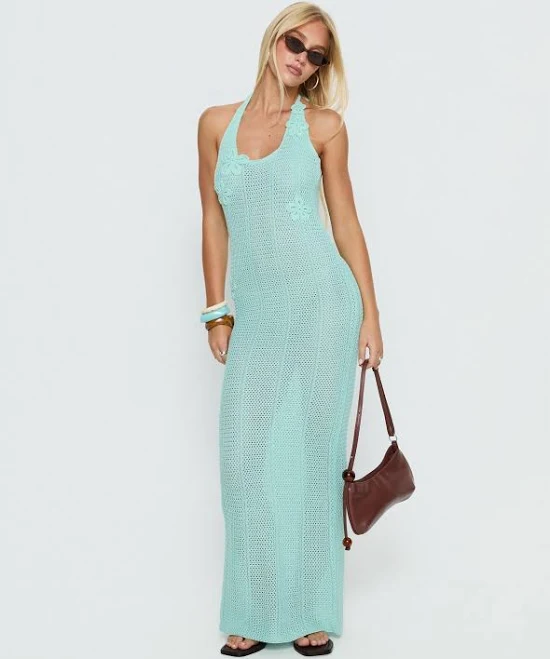 dress Womens Princess Polly Nalanie Halter Crochet Maxi Dress Princess Polly US $47.7