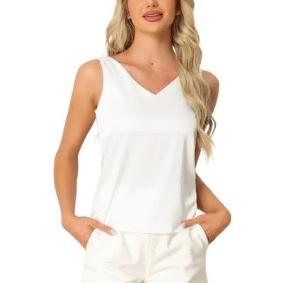 top Women's Silky Satin V-Neck Sleeveless Tank Top Target $18.99