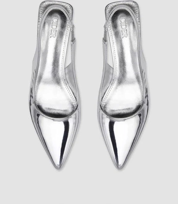 shoes Women's Stylish Pointed Toe Slingback Kitten Heels Cider $32.9