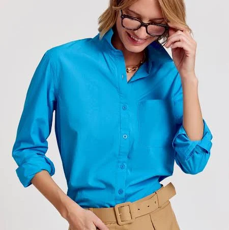 oversized shirt Women's The Super Relaxed Boyfriend in Cotton The Shirt $180