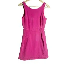 dress Zara Hot Pink Sleeveless Pleated A-Line Round Neck Mini Dress Size M eBay $29