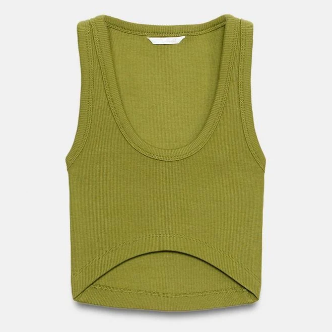 top Zara Rib Crop Top Zara USA $19.9