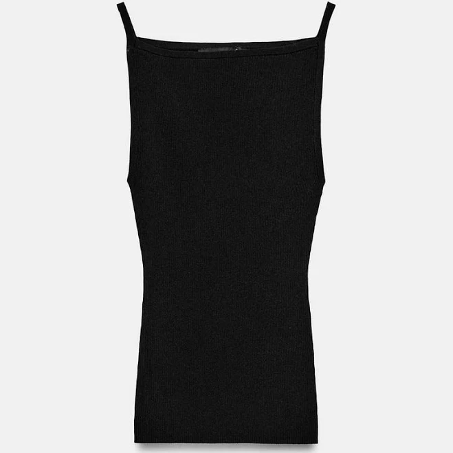 top Zara Ribbed Knit Halter Top Zara USA $35.9