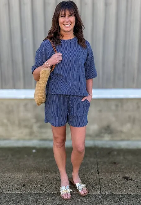 two piece set Zenana Corded Shorts Set Jean Marie's $48