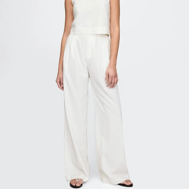 Gap Women's 365 High Rise Linen-Blend Trousers