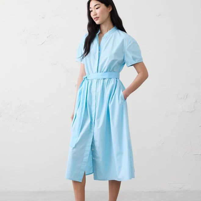 Infinite Pool Women's Poplin Midi Shirtdress