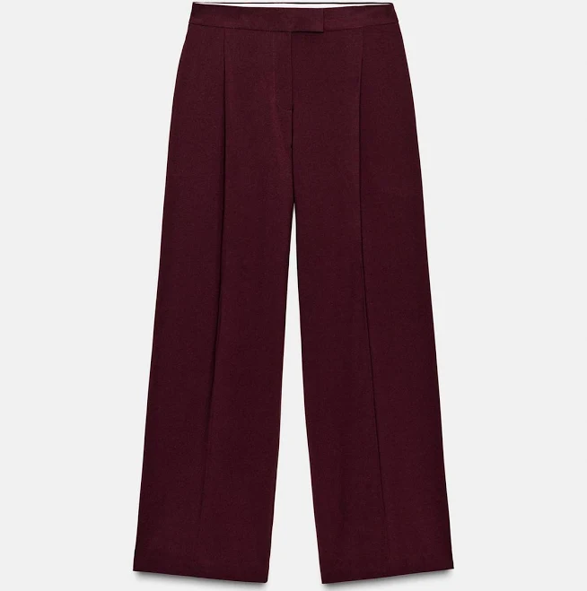 Woman Zara High-Waisted Wide-Leg Pants
