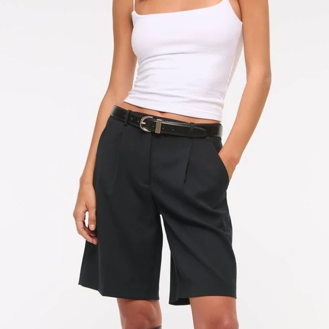 Abercrombie & Fitch Women's Mid Rise Bermuda Shorts