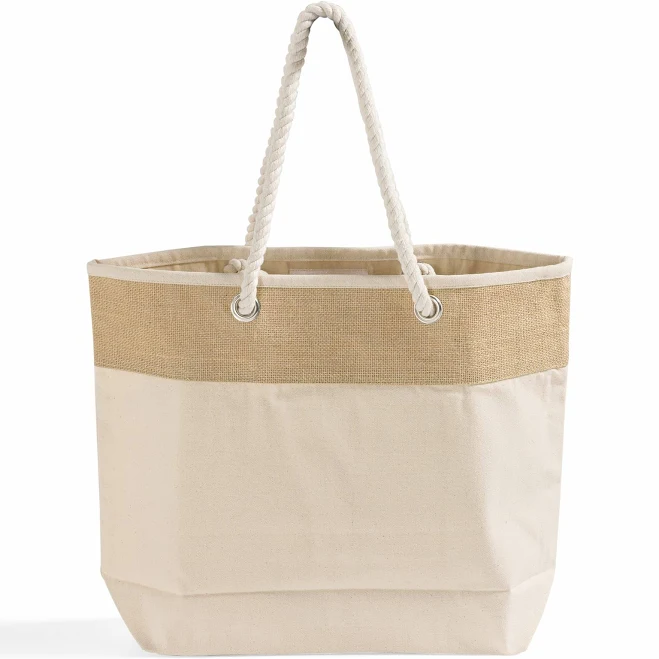 Tote Bag Factory Fancy Canvas Rope Tote Bag