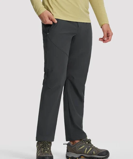 Men's 4-Way Stretch Water-Repellent Hiking Pants - Charcoal Gray / M