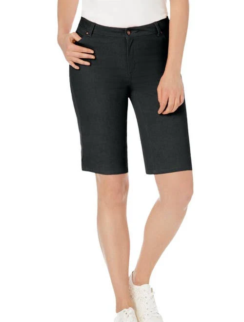Jessica London Women's Plus Size True Fit Stretch Denim Bermuda Shorts