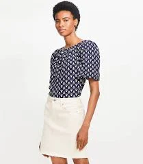 Loft Women's Fresh Cut Denim Mini Skirt