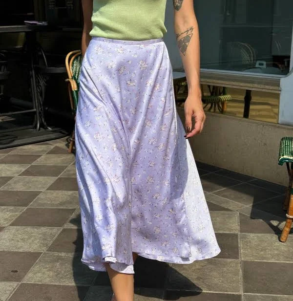 Elegant Silk Wrap Skirt