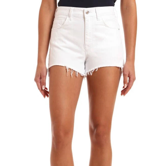Mavi Women's Rosie High-Waist Ripped Denim Shorts