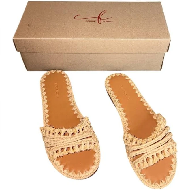 Carrie Forbes Raffia Woven Sandals