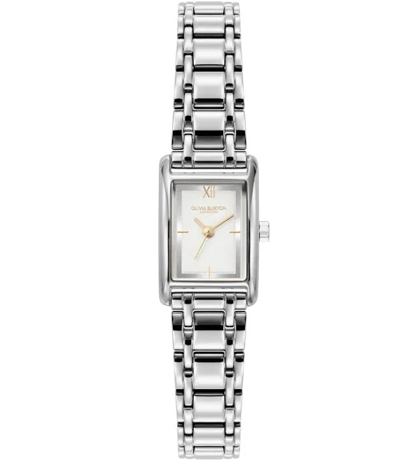 Olivia Burton Women's Mini Grove Rectangular Stainless Steel Bracelet Watch