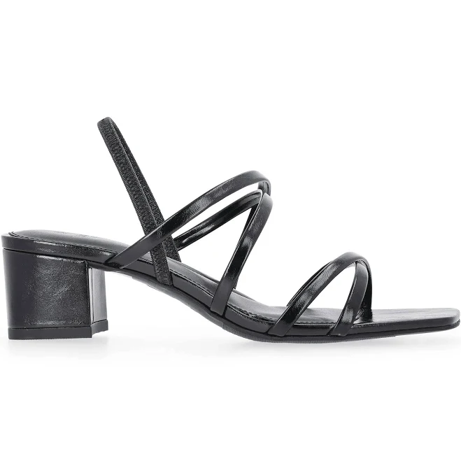Time and Tru Women's Strappy Block Heel Sandals