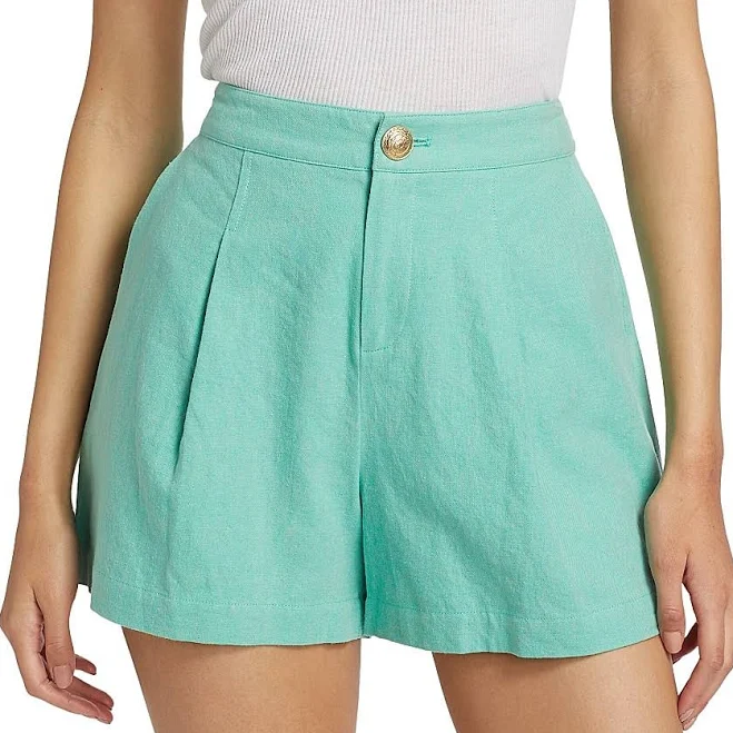L'AGENCE Women's Saige Safari Linen-Blend Shorts