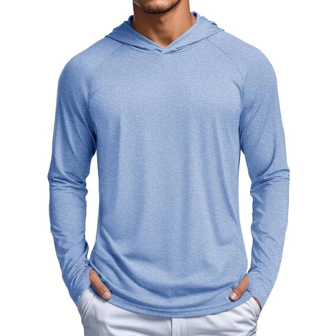 Men's UPF 50+ Sun Protection Hoodies with Thumb Holes