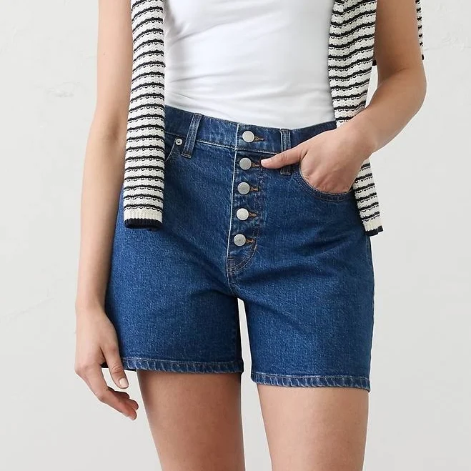 Women's High-Rise Denim Shorts