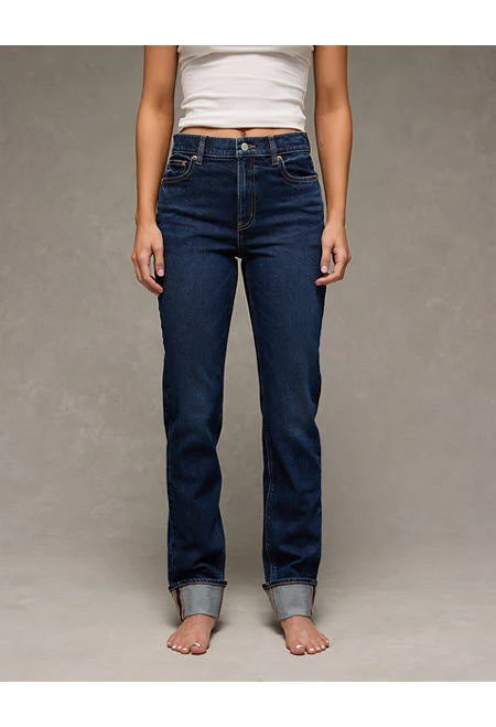 AE Stretch Super High-Waisted Straight Jean Women's