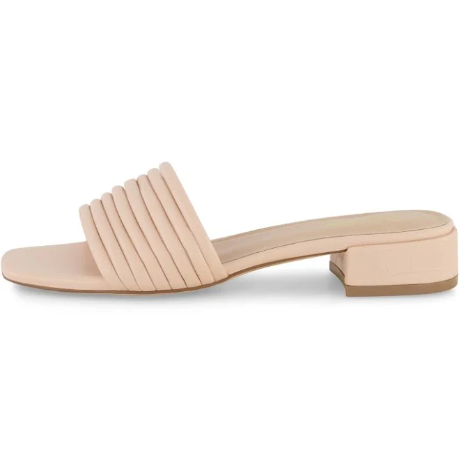 Cushionaire Women's Nino Strappy Block Heel Slide Sandal