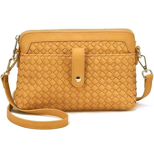 Mellow World Isla Woven Embossed Crossbody Bag