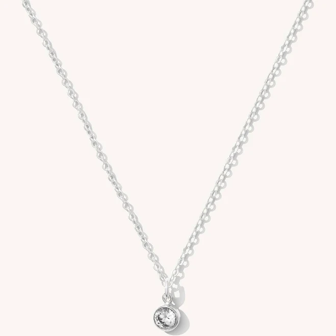Tiny Solitaire Necklace