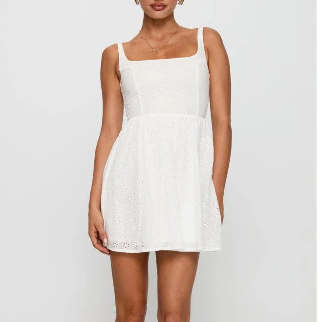 Princess Polly Cartmel Embroidered Cotton Minidress