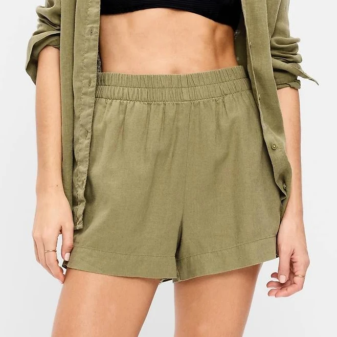 Old Navy Women's High-Waisted Linen Pull-On Shorts