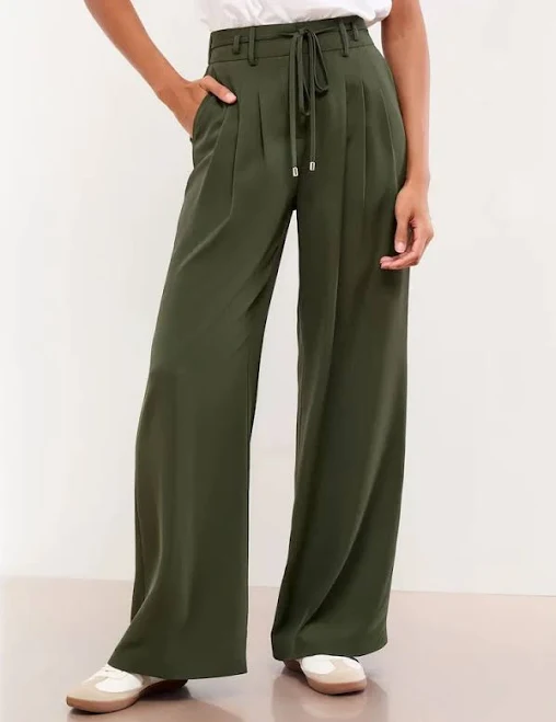 Lipsy Women's Belted Wide Leg Pants