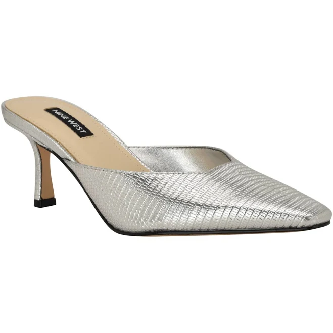 Nine West Women's Camenla Snip Toe Kitten Heel Mules