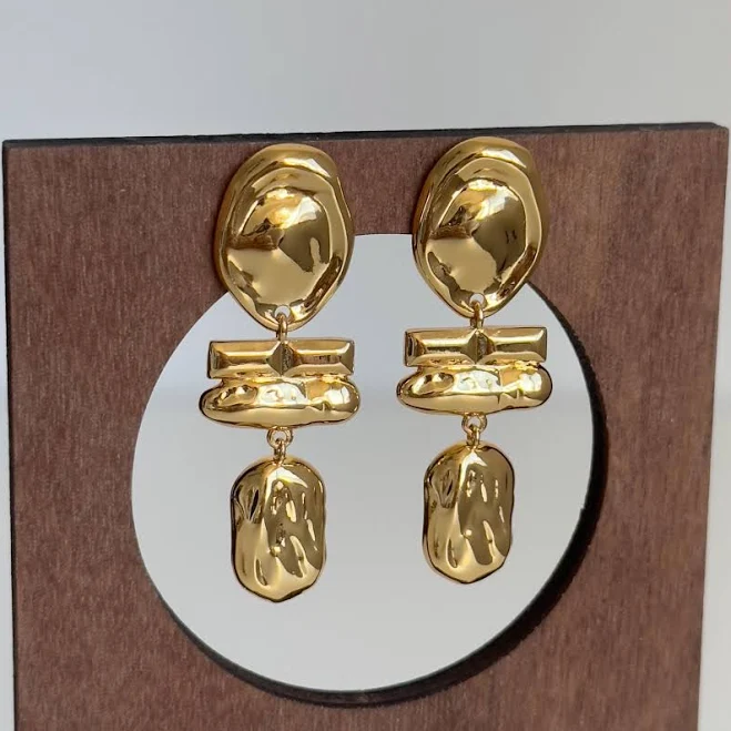 Chunky Retro Dangle Earrings