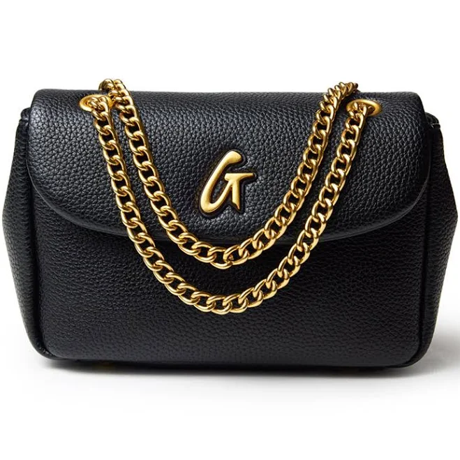 GLAM-AHOLIC Lifestyle Mini Pebble Flap Bag - Black