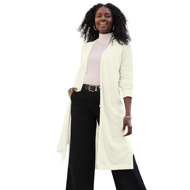 Jessica London Women's Fine Gauge Duster Cardigan