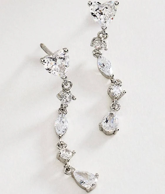 Anthropologie Delicate Crystal Drop Earrings