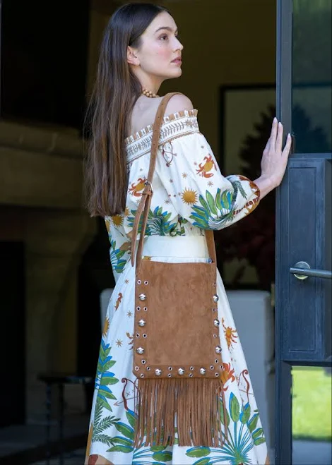 Dallas Western Boho Vegan Suede Crossbody Bag