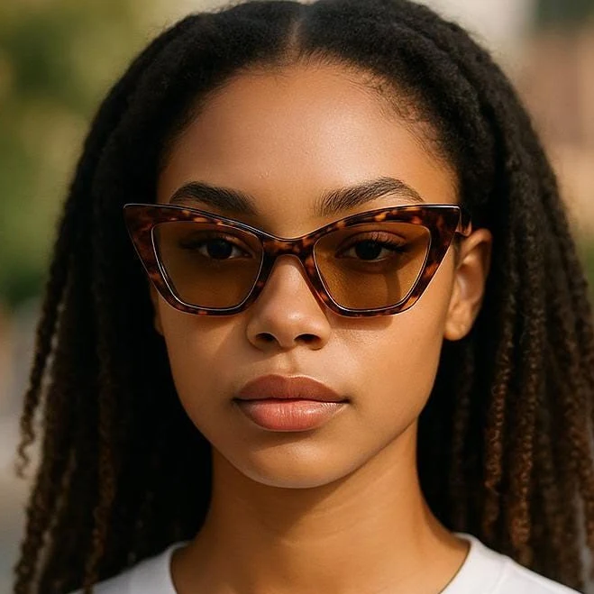 Retro Glam Feline Cat-Eye Tortoiseshell Sunglasses