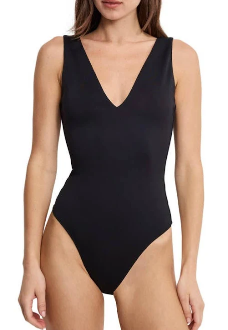 Good American Women's Sculpting Deep V-Neck Bodysuit