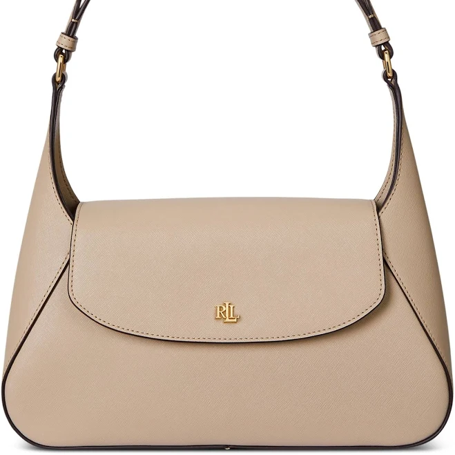 Ralph Lauren Women's Crosshatch Medium Schylar Leather Shoulder Bag