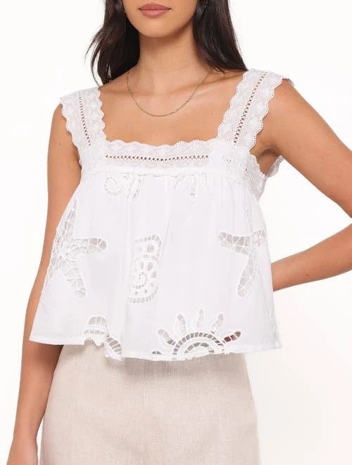 Aideen Eyelet Top