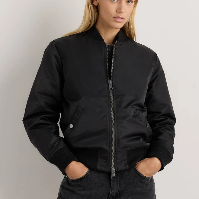 Quince Women's Flight Nylon Bomber Jacket