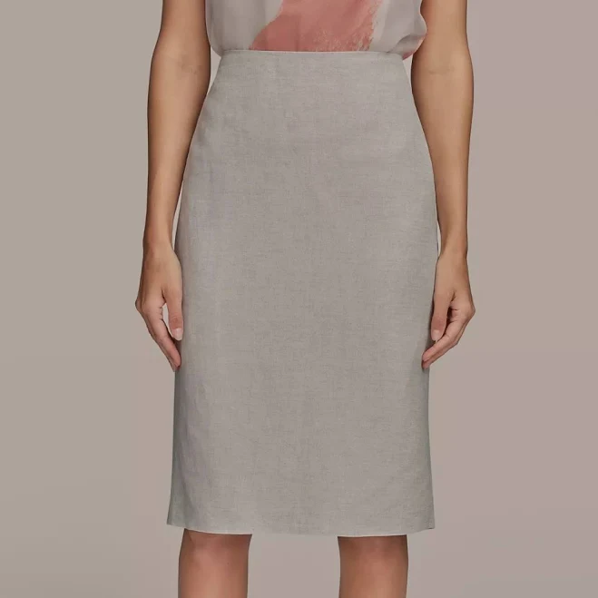 Donna Karan Women's Linen-Blend Pencil Skirt