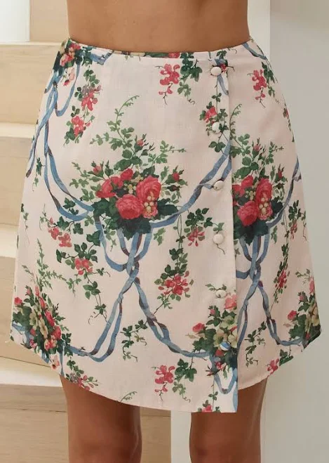 Bespoke Fixed Wrap Mini Skirt