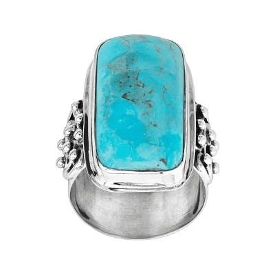 Silpada Big Spring Compressed Mojave Turquoise Statement Ring in Sterling Silver