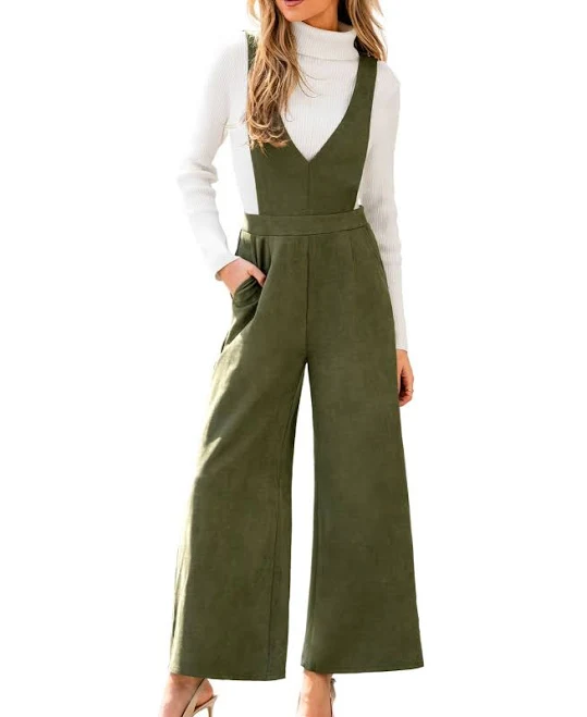 Cupshe Women's V-Neck Wide-Leg Jumpsuit