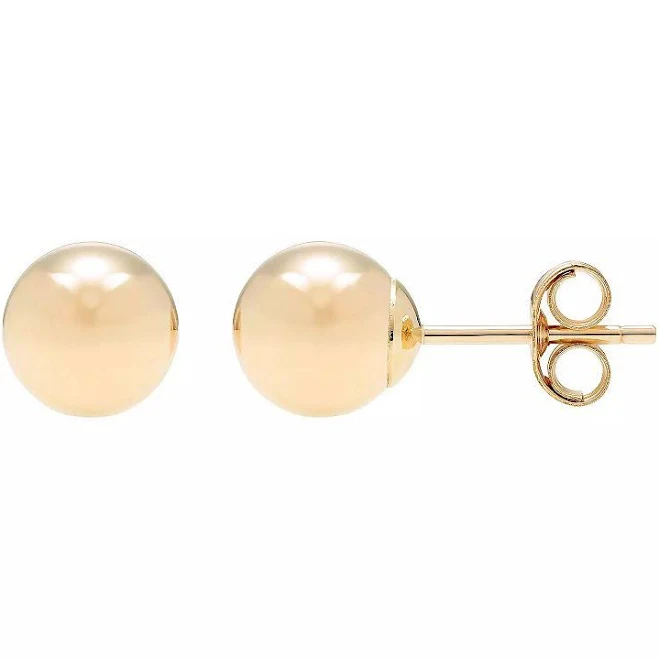 A&M 14K Gold Ball Stud Earrings Women's