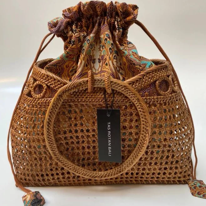Handmade Rattan Mini Tote Bag