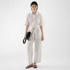 COS Linen-Cotton Utility Jumpsuit | Cream | Size 2 | NWT